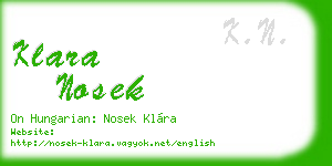 klara nosek business card